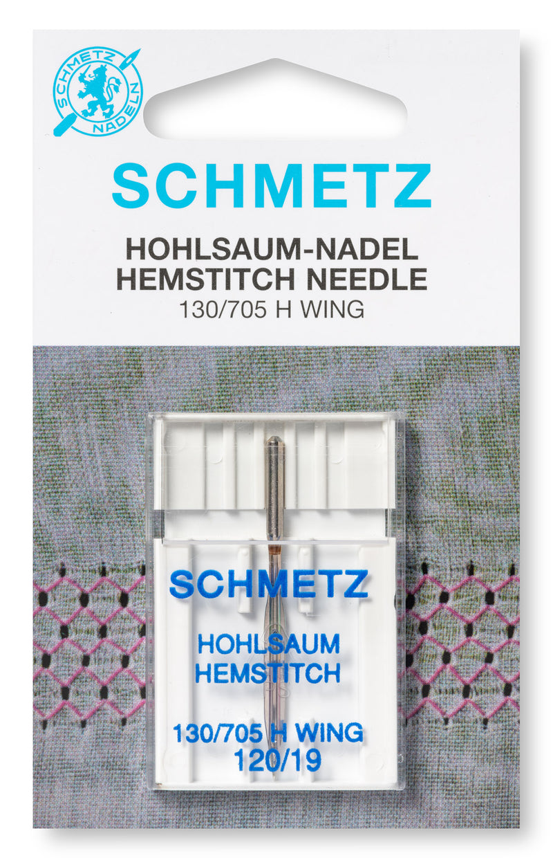 Schmetz Hemstitch Sewing Machine Needle 130/705H - Wing