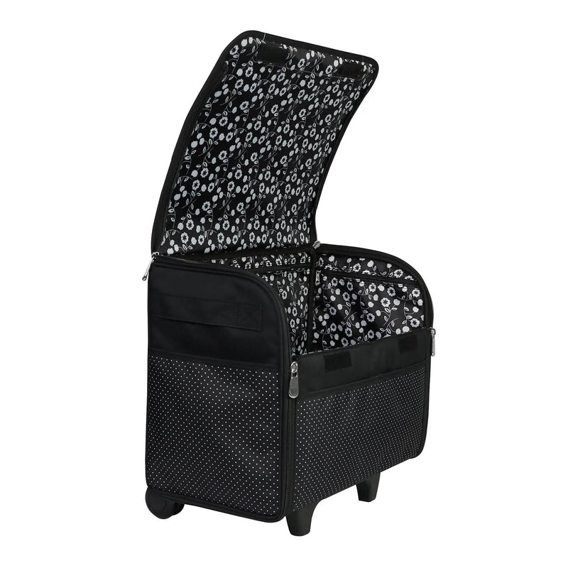 Trolley Bag with Zip Down Front Panel. Wheels and Telescopic Handle