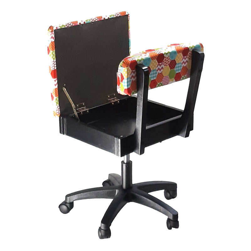 Comfortable Sewing Room Chair. Patchwork design