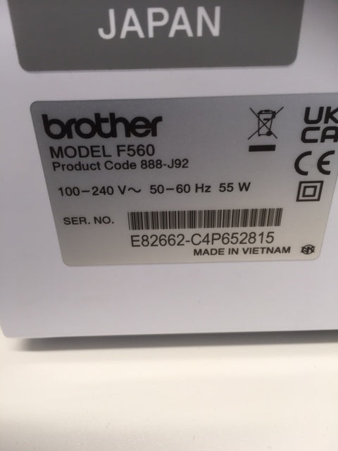 Brother F560 Showroom Display Model