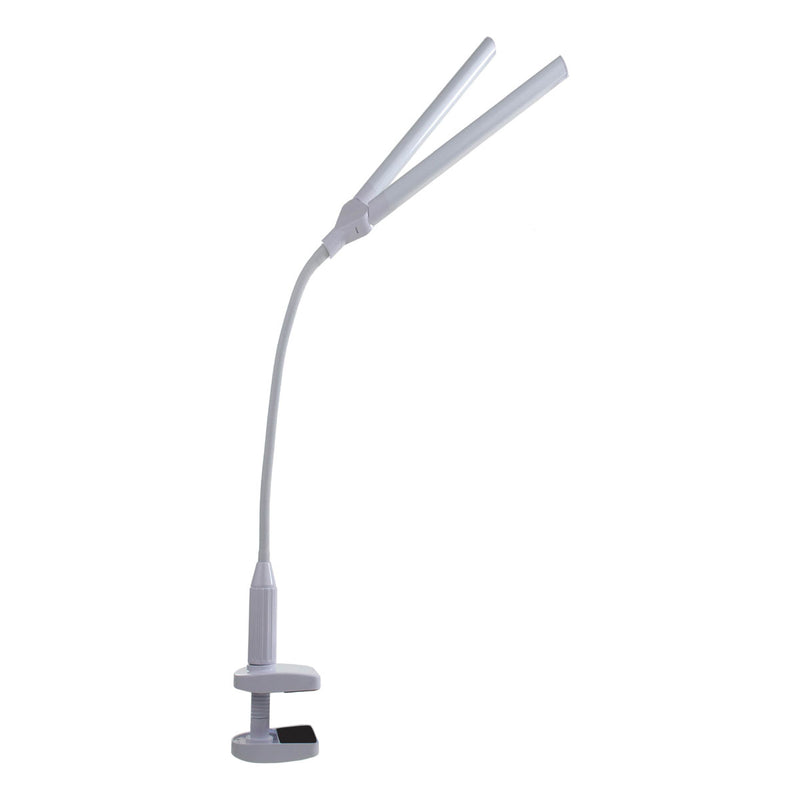 Double Tube LED Clamp Desk Lamp.