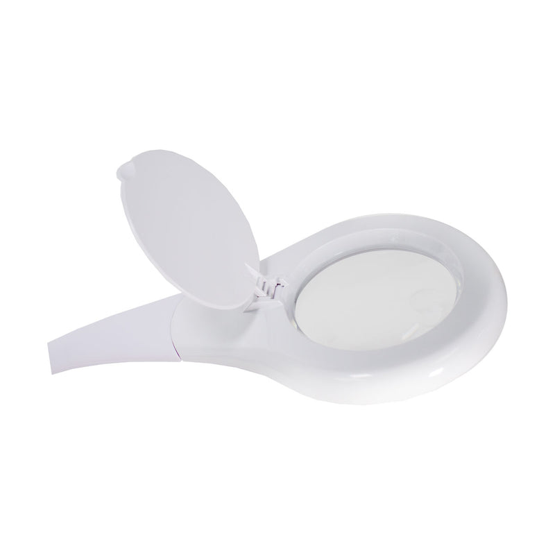 Desk Lamp with Magnifier. Flexible Neck. Dimming LED