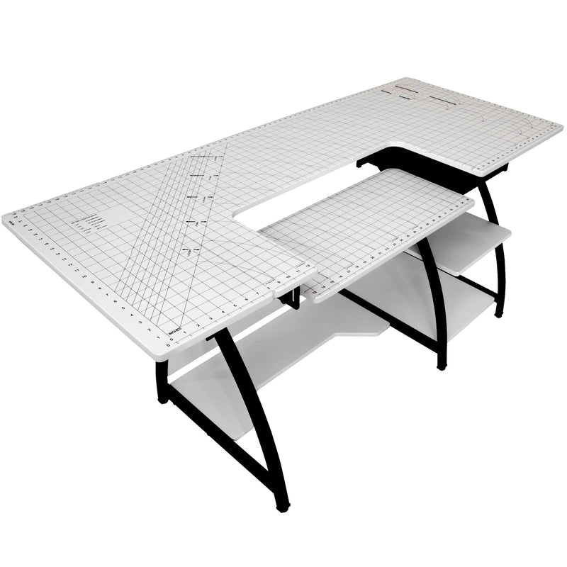 Sewing Table with Gridded Top