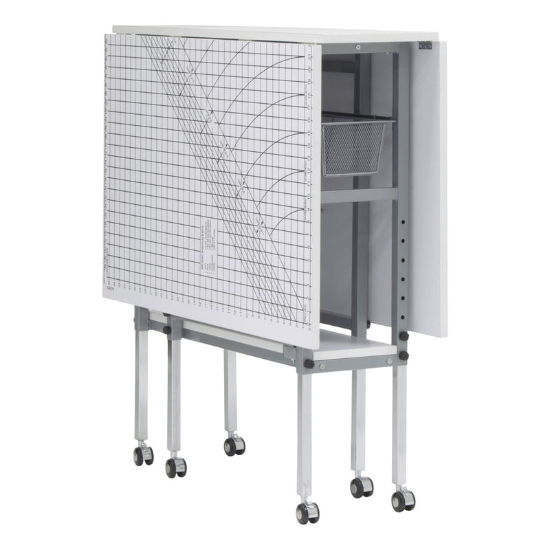 Grid Topped Cutting Table.