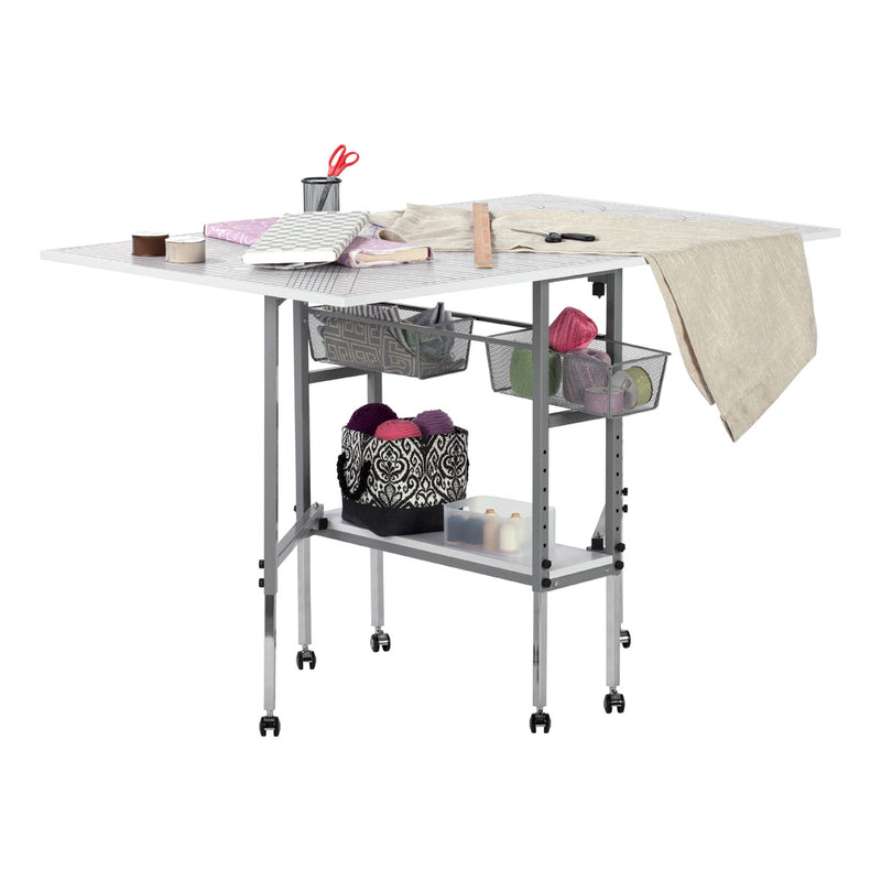 Grid Topped Cutting Table.