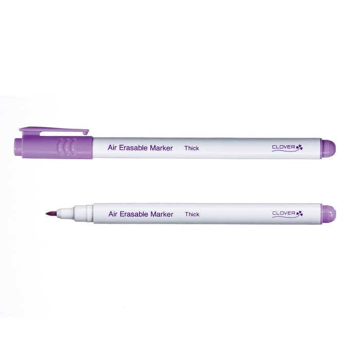Clover Air Erasable Fabric Marker Purple Thick CL5031