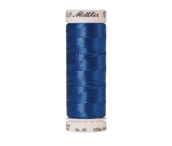 Mettler Metallic Embroidery Thread 100m Blue 3543